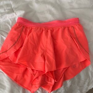 Lululemon Neon running shorts size 2